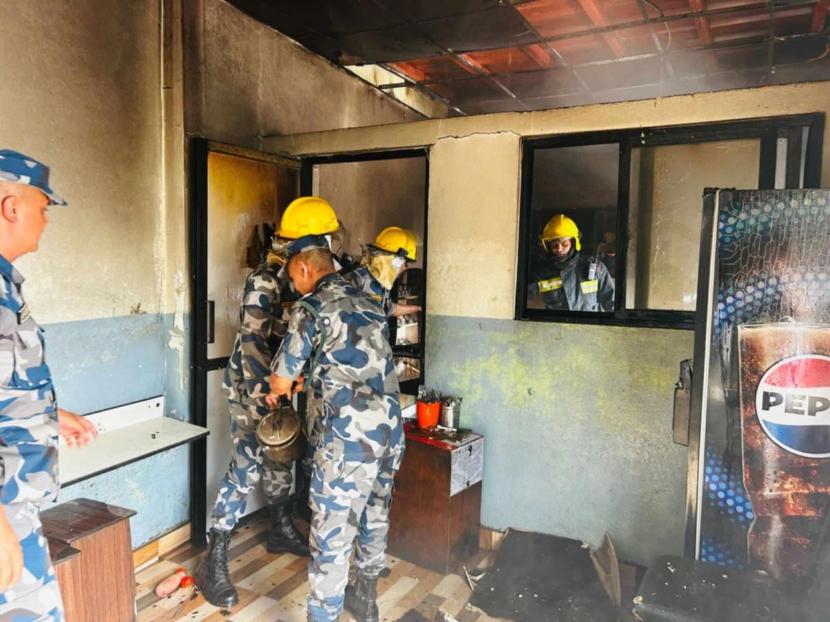 काठमाडौंको सिग्मा कलेजको क्यान्टिनमा आगलागी